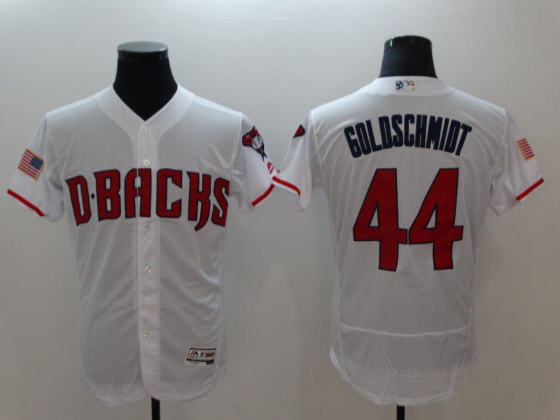 Men Arizona Diamondback 44 Goloschmidt White Elite MLB Jerseys